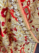 Load image into Gallery viewer, Yellow x Red Large Handmade Sheer Georgette Wrap / Throw - B481