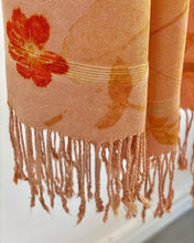 Load image into Gallery viewer, Peach Botanical Print Scarf | Indigenous Cotton | Handwoven &amp; Naturally Dyed - 0017A-SY-HT