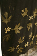 Load image into Gallery viewer, Black Botanical Print Scarf | Indigenous Cotton | Handwoven &amp; Naturally Dyed - 0011C-SY-HT