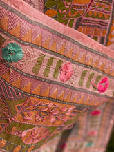 Load image into Gallery viewer, Pastel Pink Madhubani Style Handmade Chanderi Silk Shawl / Throw - B203
