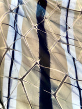 Load image into Gallery viewer, Sand x Black Habotai Silk Scarf | Large Fine-Weave | Itajime Hand Dyed | By Khatri Brothers Bhuj, India