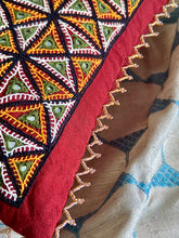 Load image into Gallery viewer, Maroon Rabari Hand Embroidered Cushion Cover | Heavyweight Kala Cotton | by Lachuben Raja