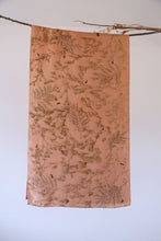 Load image into Gallery viewer, Healing Manjistha Pink Habotai Silk Scarf Eco Print Hand Dyed