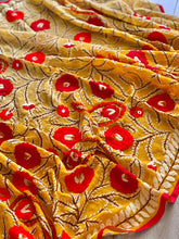Load image into Gallery viewer, Dual Tone x Yellow Large Handmade Sheer Georgette Wrap / Throw - B097