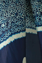 Load image into Gallery viewer, Deep Indigo Bangalore Silk Scarf Bandhani Hand Dyed