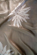 Load image into Gallery viewer, Warm Truffle Habotai Silk Scarf Shibori Hand Dyed