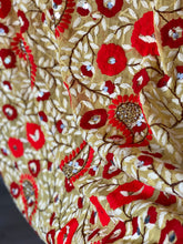 Load image into Gallery viewer, Yellow x Red Large Handmade Sheer Georgette Wrap / Throw - B481