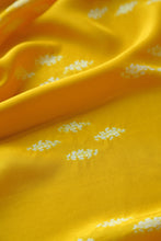 Load image into Gallery viewer, Yellow &amp; Ecru Habotai Silk Scarf Shibori Hand Dyed