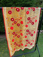 Load image into Gallery viewer, Dual Tone x Yellow Large Handmade Sheer Georgette Wrap / Throw - B097
