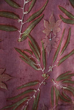Load image into Gallery viewer, Purple Botanical Print Scarf | Indigenous Cotton | Handwoven &amp; Naturally Dyed - 0012D-SY-HT