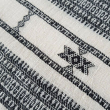 Load image into Gallery viewer, Handwoven Kutch Shawl Natural White Black &amp; Red Organic Kala Cotton Shawl
