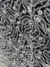 Load image into Gallery viewer, Black x White Large Handmade Chanderi Cotton Wrap / Throw - B253