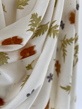 Load image into Gallery viewer, White Botanical Print Scarf | Indigenous Cotton | Handwoven &amp; Naturally Dyed - 0020D-SY-HT