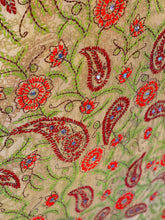 Load image into Gallery viewer, Yellow x Green Large Handmade Sheer Georgette Wrap / Throw - C041